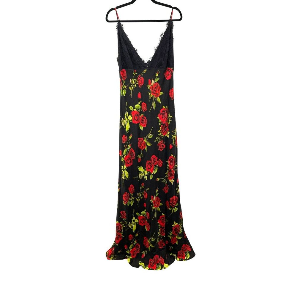 L'Agence Silk Floral Lace Susanna Slip Maxi Dress Size 12 NWT - Picture 3 of 7